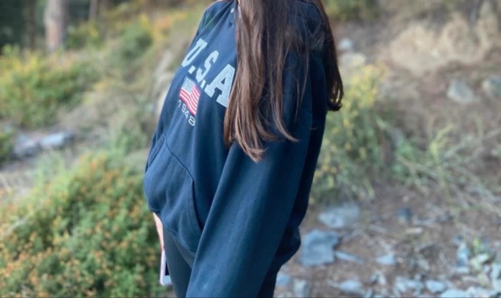 Sudadera con capucha azul marino U.S.A. 1948 – Talla S